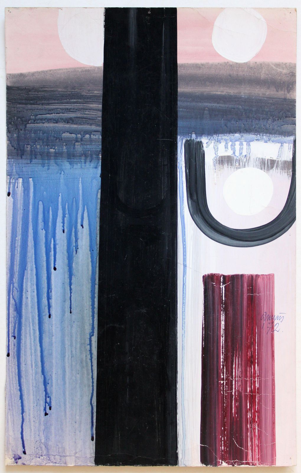 Art Gunars Klavaabstraction 3. 1972, Paper, Gouache, 55x35 Cm1972 photo