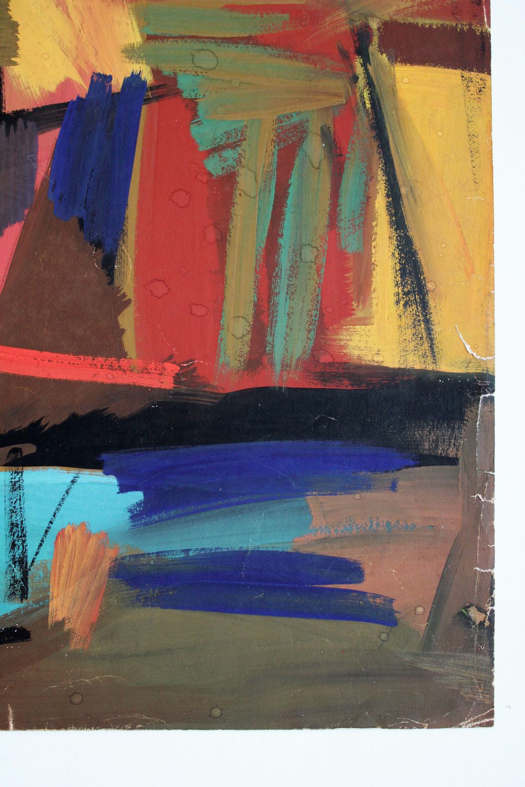 Gunars Klavaabstraction 5. 1965, Paper, Gouache, 83, 5 X 59, 5 Cm1965 photo Art