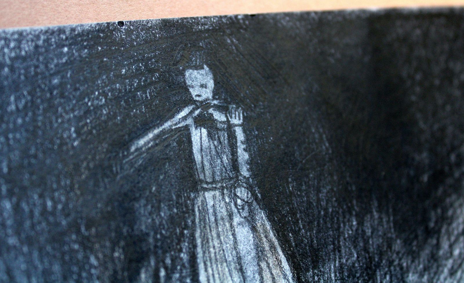 Ansis Butnorthe Little Violinist. 2021., Pencil, Paper, 25x25 Cm2021 photo buy