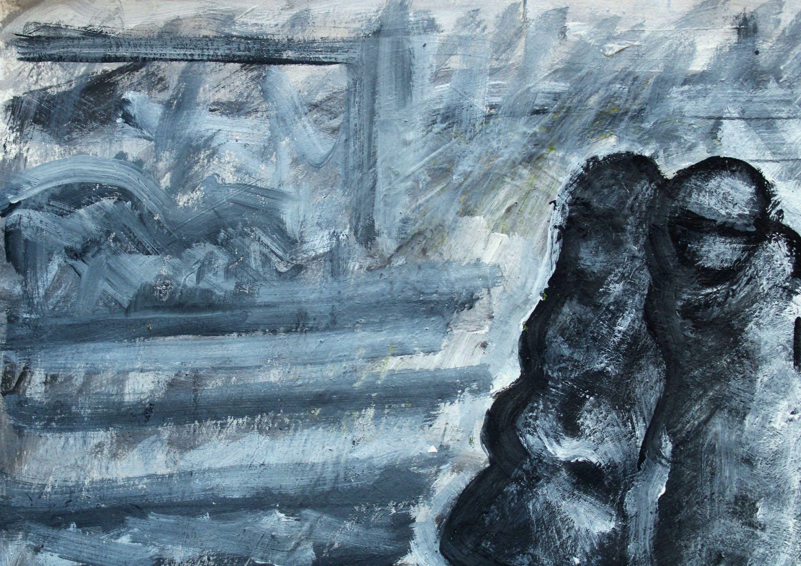 Ansis Butnoron The Platform. 2022, Gouache, Paper, 25x25 Cm2022 photo vinterior