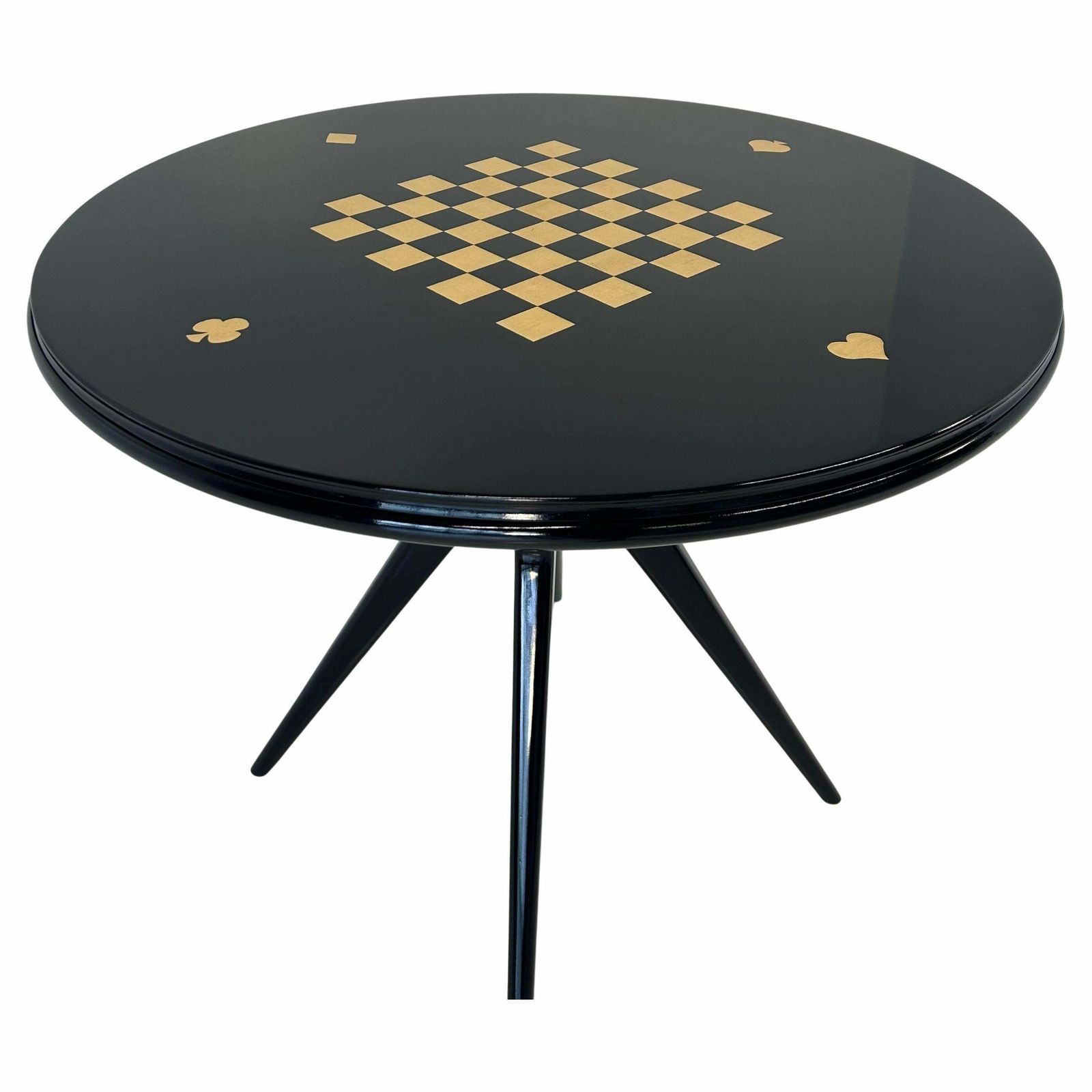 Italian Art Deco Cards And Chess Play Table, 1950s