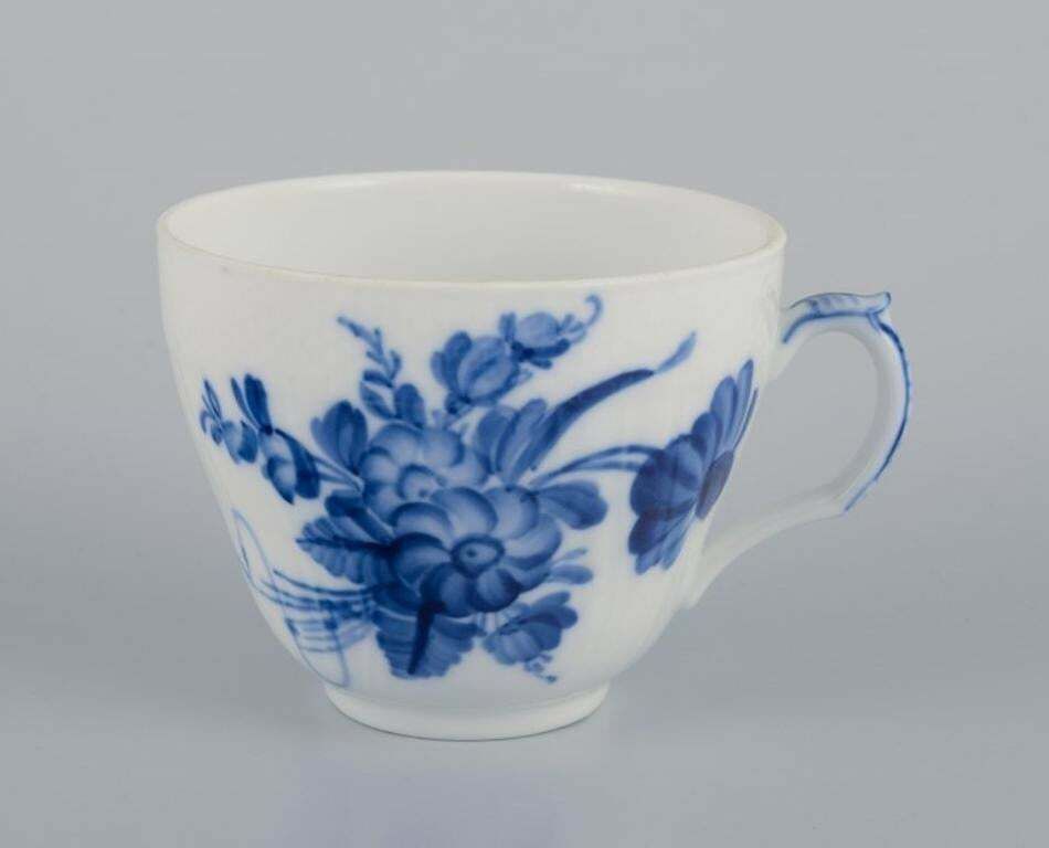 Royal Copenhagen Blue Flower Curved, Six Coffee Cups With Saucers. photo for sale