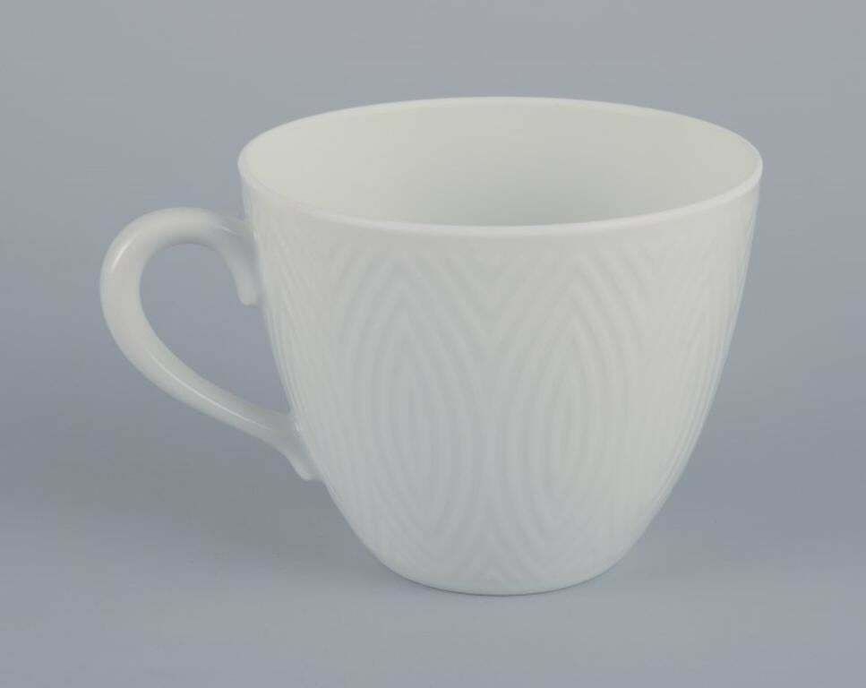 Axel Salto For Royal Copenhagen. Six Pairs Of Coffee Cups In White Porcelain. photo Home Decor