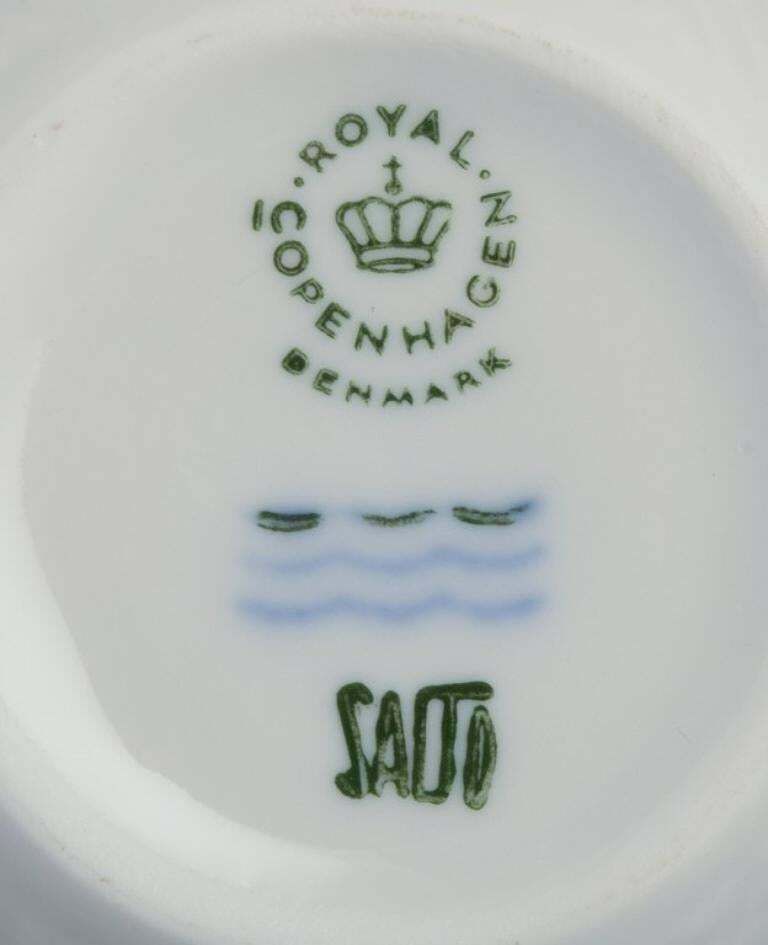 Axel Salto For Royal Copenhagen. Four Pairs Of Coffee Cups In White Porcelain. photo vinterior