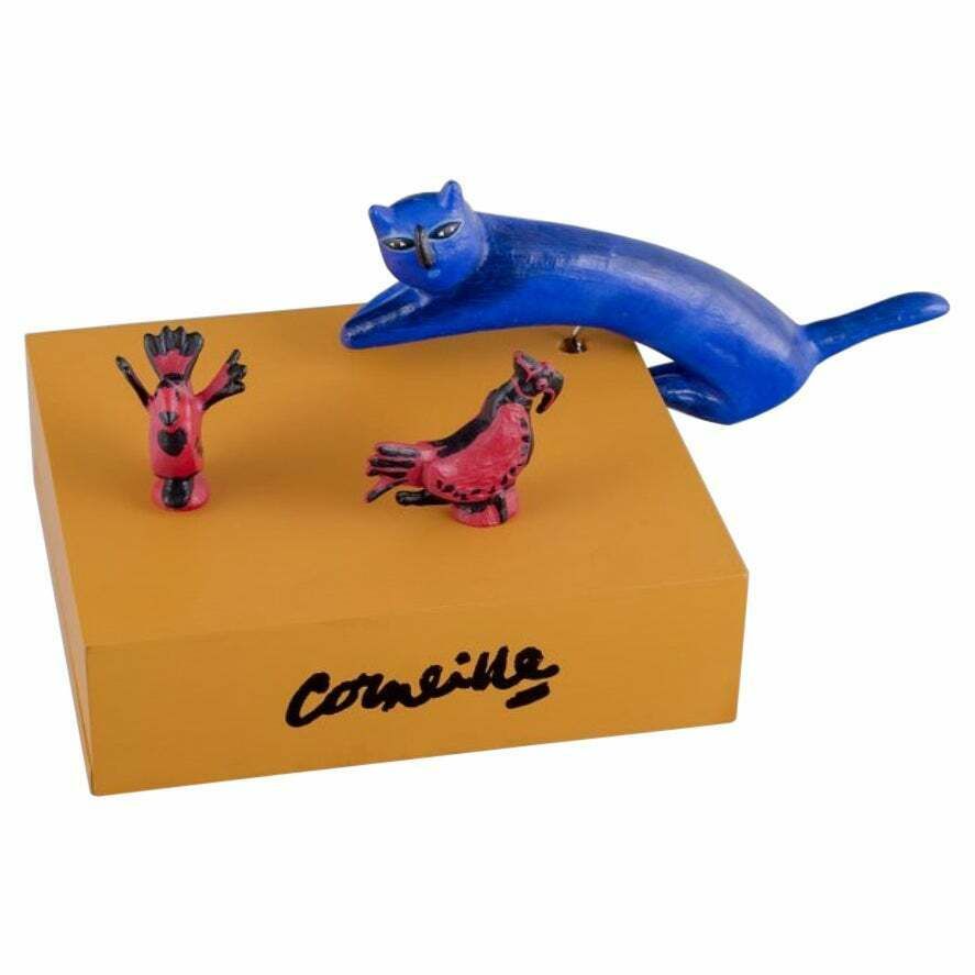 Corneille, Sculptural Wine Set Made Of Wood And Resin. 2006