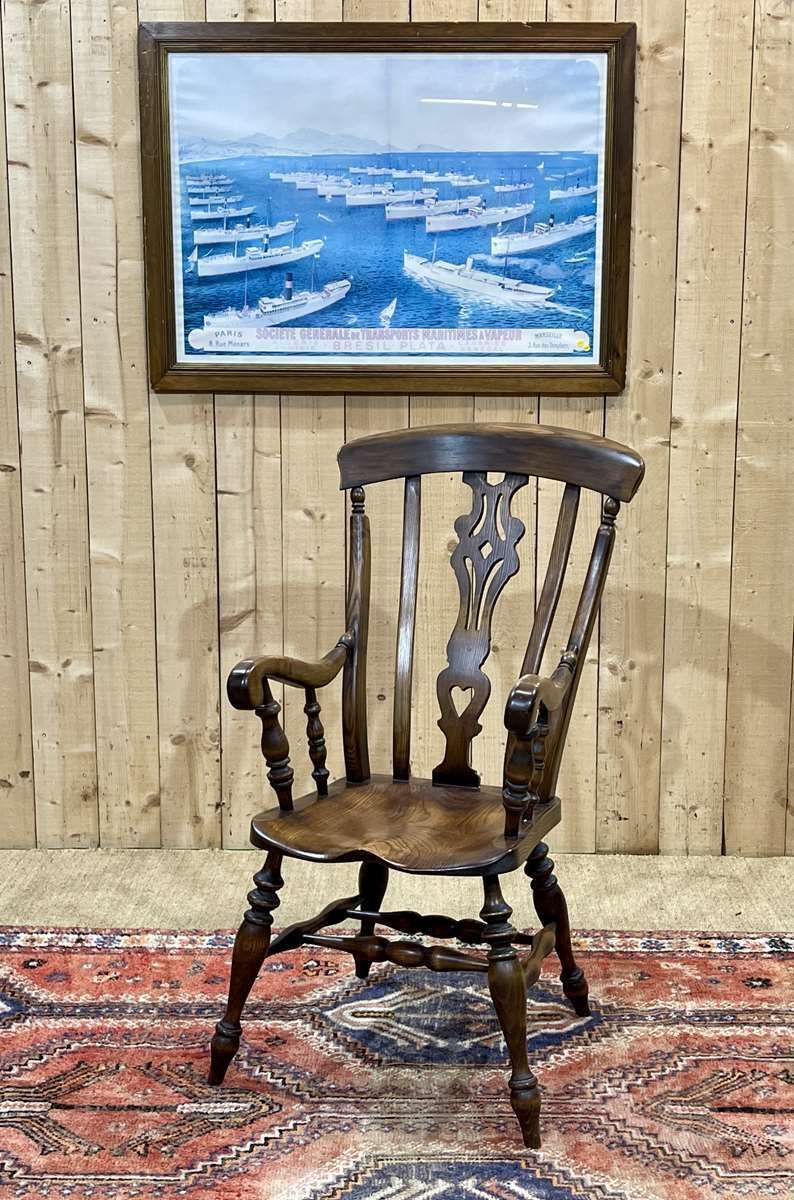 English Ash Armchair From The 1950s photo buy