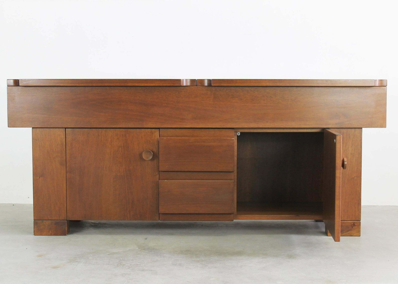 Giovanni Michelucci Torbecchia Sideboard In Walnut Wood By Poltronova 1964 photo for sale