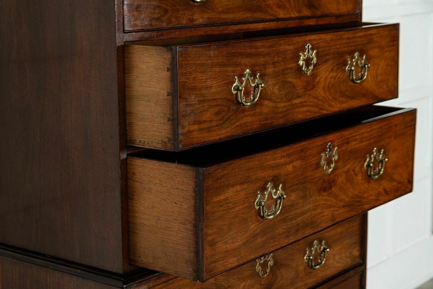 English George III Mahogany Chest On Chest photo vintage