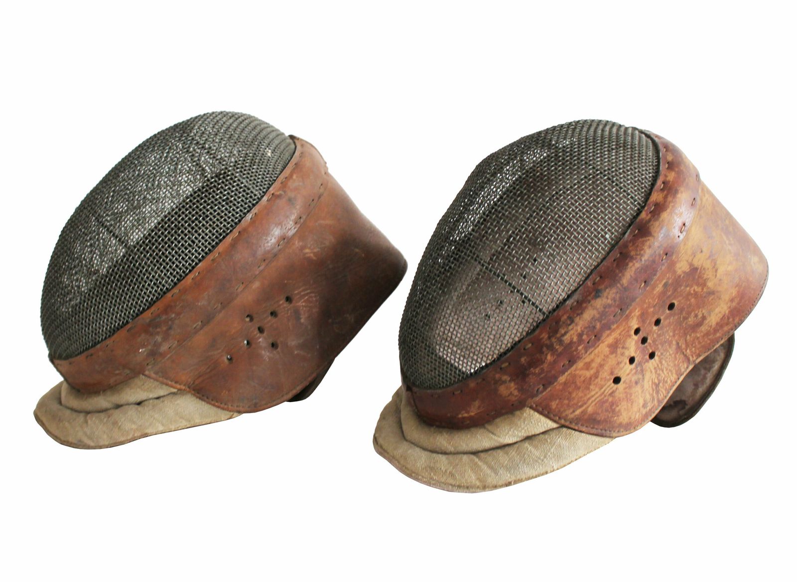 1920's Pair Of Antique Fencing Masks
