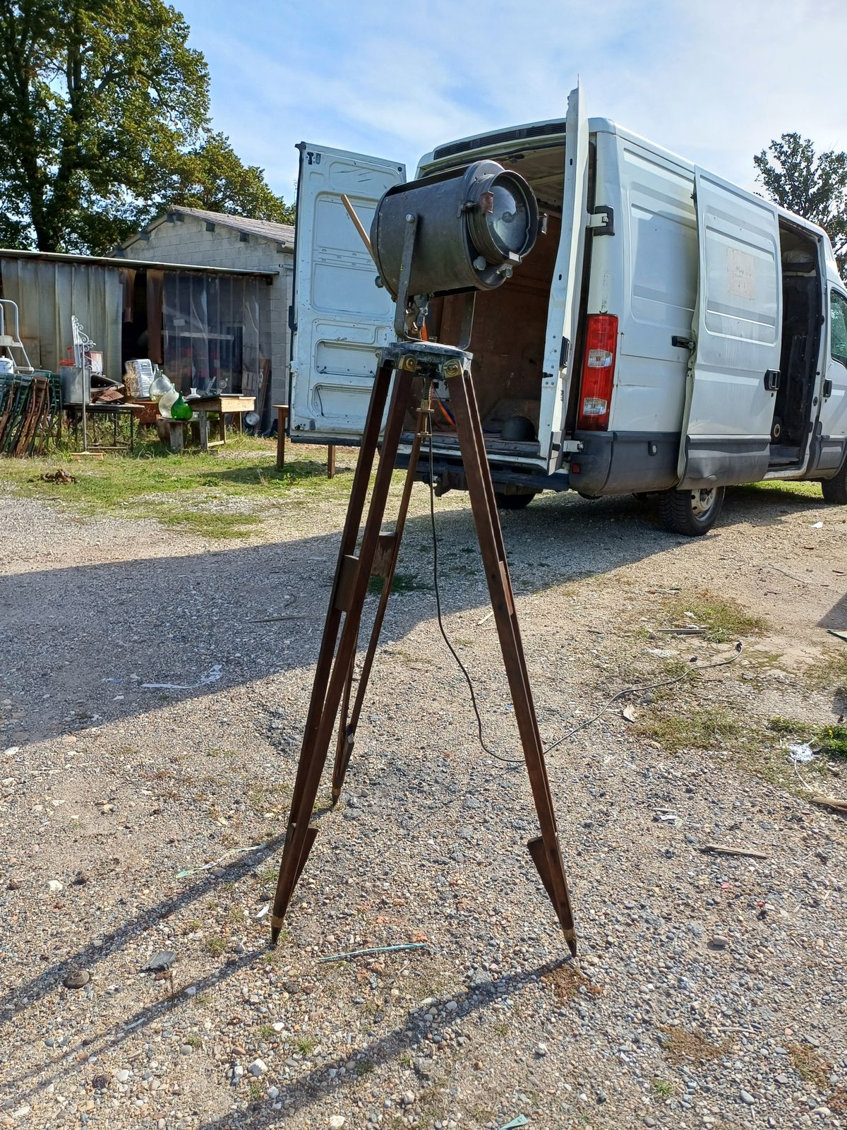 Lighting Lamp On Wood Tripod Spot Cremer Cinema photo
