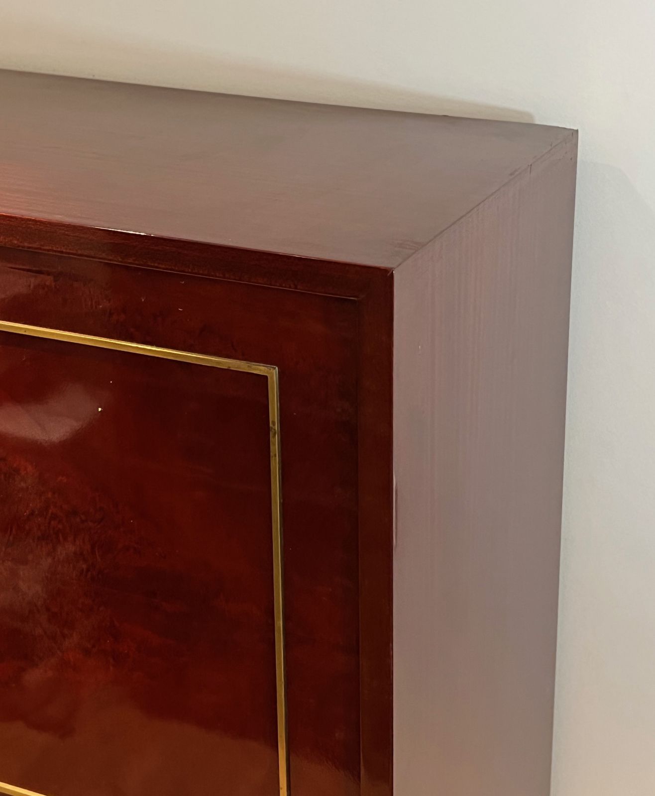 photo buy Empire Style Secretary Cabinet In Flamed Mahogany In The Style Of Aldo Tura