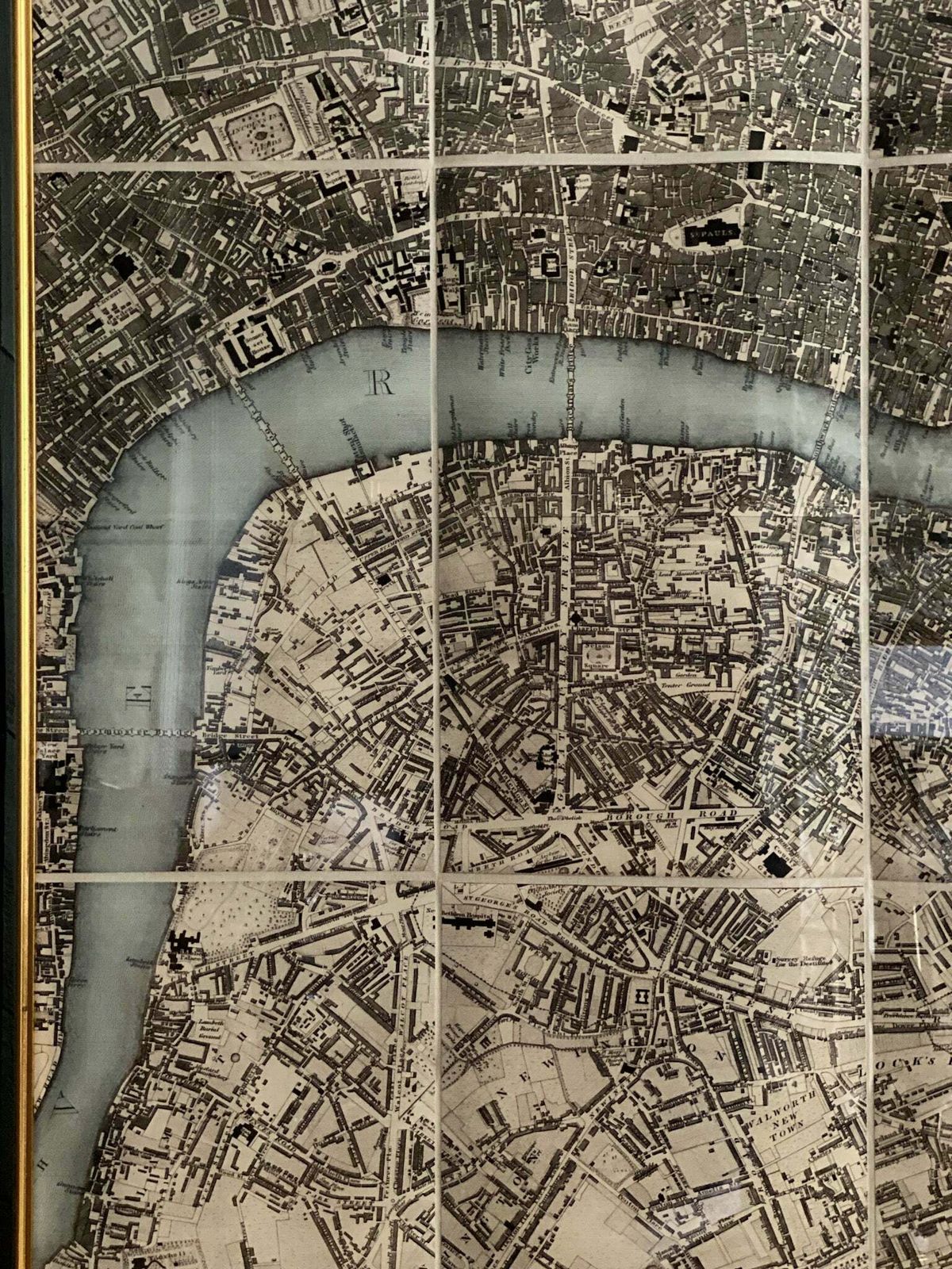 Greenwood's Map Of London (Triptych) Circa 1827 photo vinterior