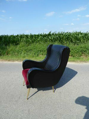 Italian Relax Lounge Chair In The Style Of Marco Zanuso, 1950s photo vinterior