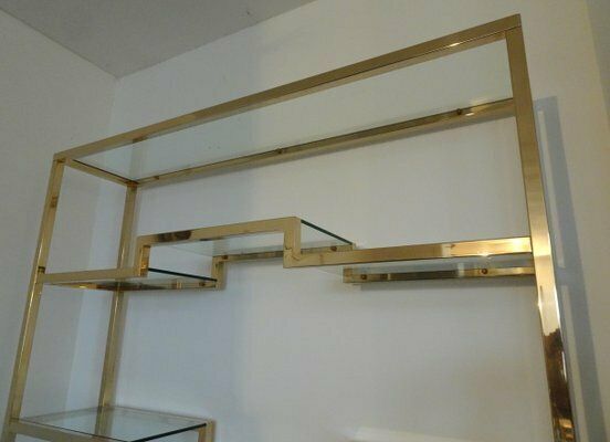 23 Ct Gilded Shelves By Dewulf Selection For Belgo Chrom / Dewulf Selection, 1970s photo for sale