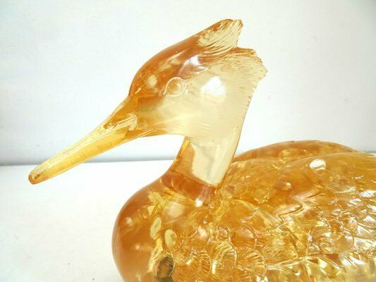 Fractal Resin Duck Bird Sculpture In The Style Of Godebsky, 1970s photo furniture