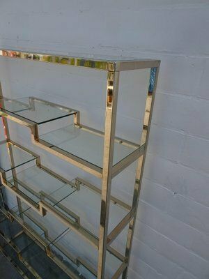 photo vintage 23 Ct Gilded Shelves By Dewulf Selection For Belgo Chrom / Dewulf Selection, 1970s