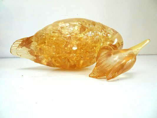 Fractal Resin Duck Bird Sculpture In The Style Of Godebsky, 1970s photo vinterior