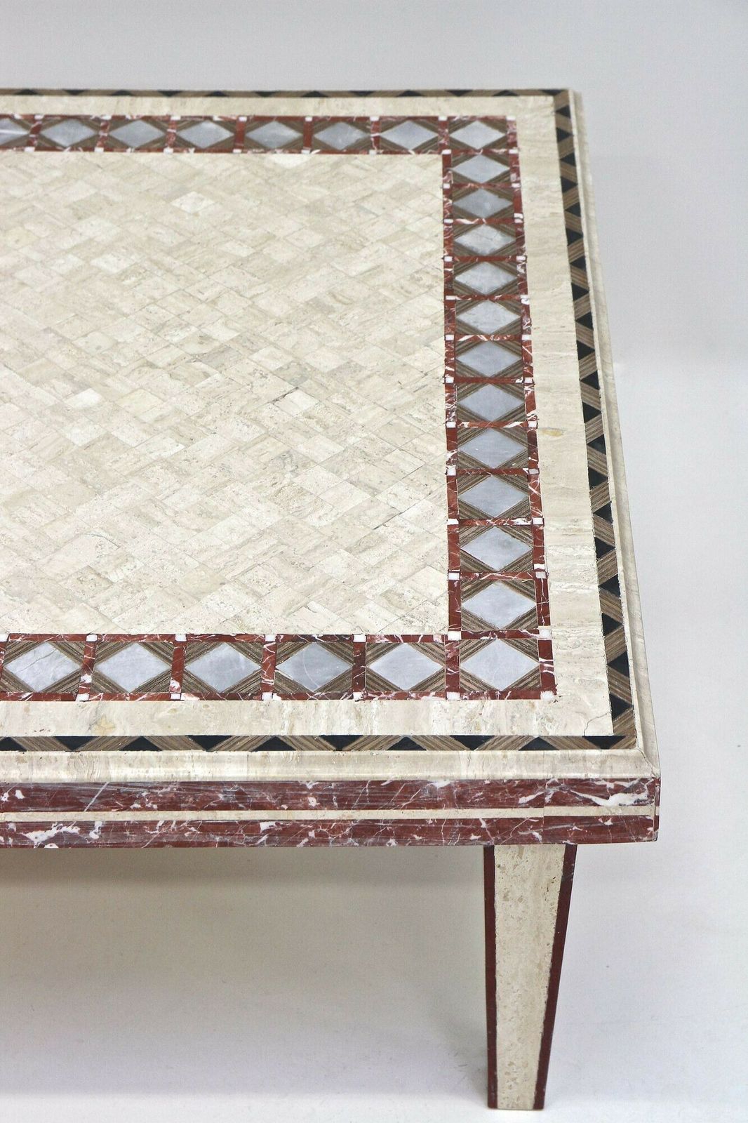 photo buy 1980s Italian Travertine/ Marble Stone Coffee Table, It Ca. 1980