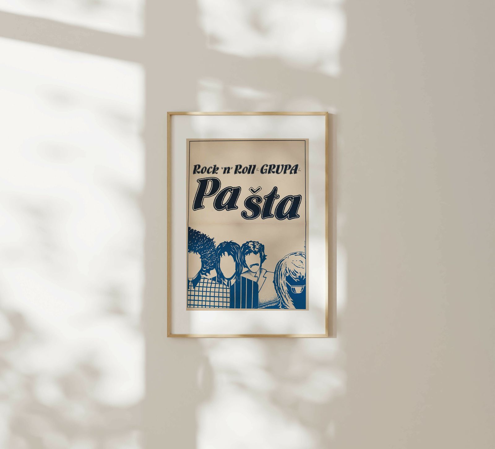 Pasta   Rock 'N' Roll Group   Original Yugoslavia Poster | 1980s photo furniture