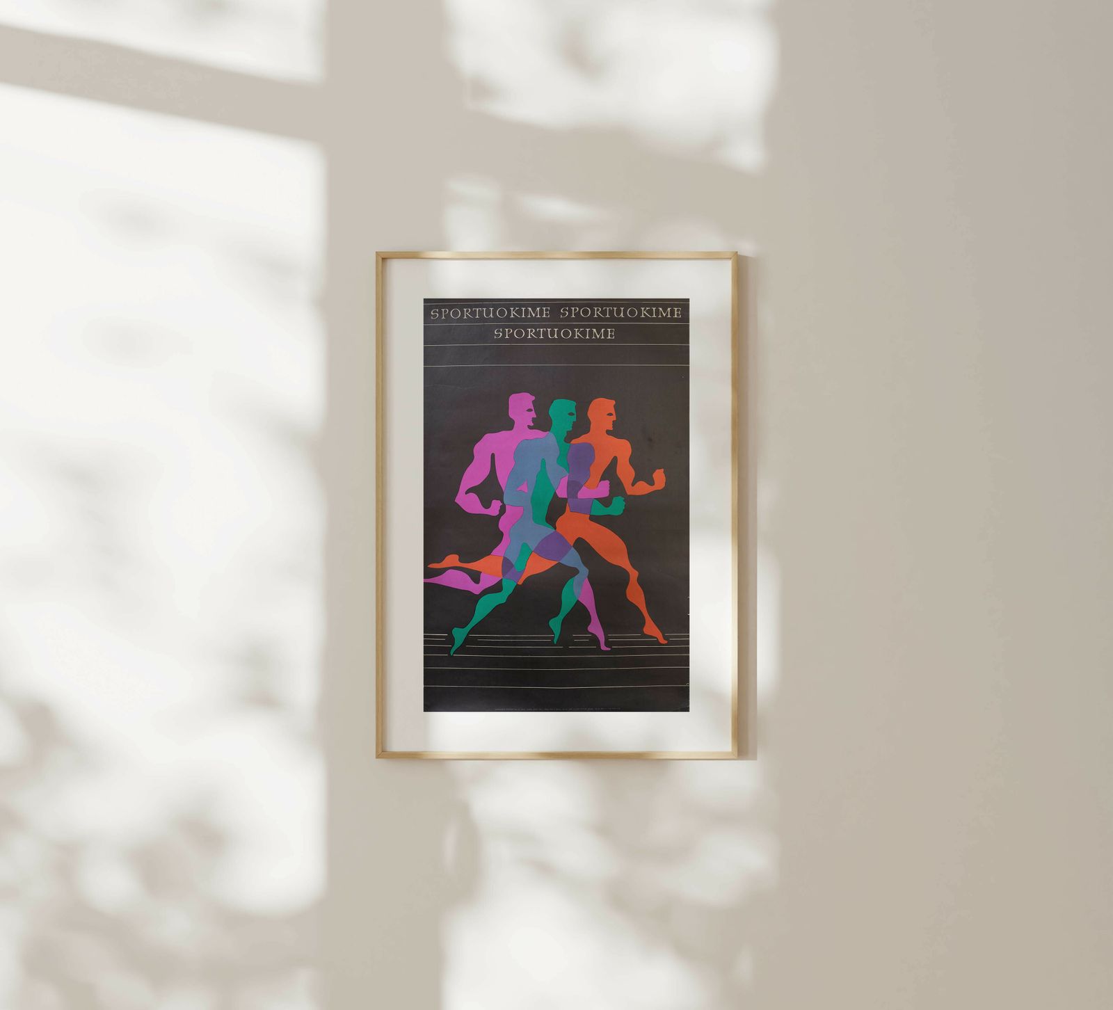 Let's Exercise, Exercise, Exercise   Original Soviet Lithuanian Poster | 1971 photo furniture
