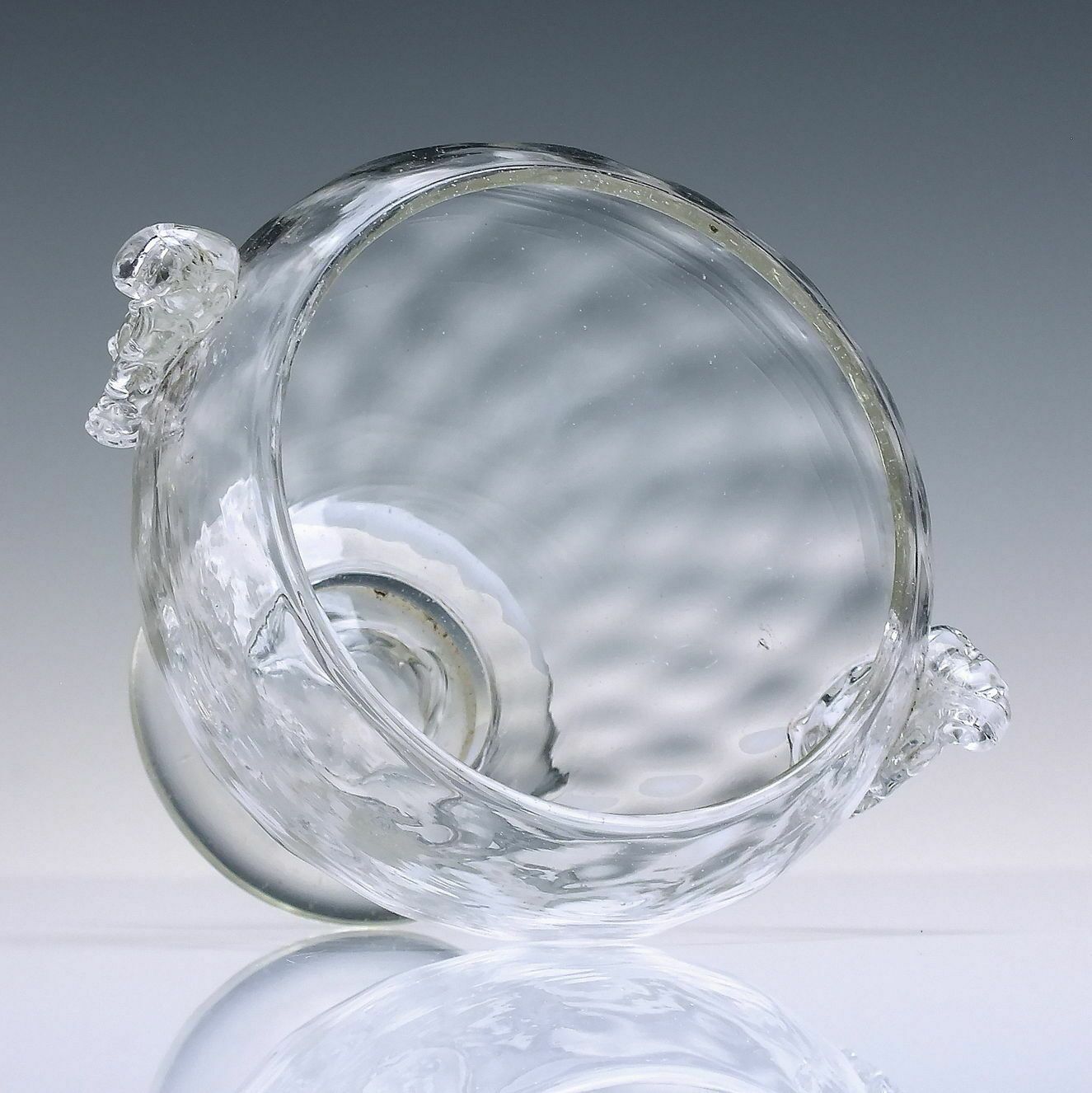Antique Venetian Salviati Glass Bowl With Apple Finial Cover C1890 photo 380.0