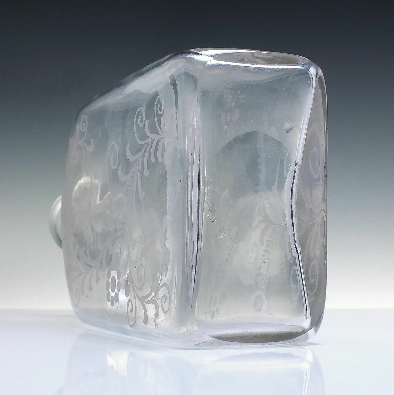 19th Century Engraved Magnum Glass Decanter C1850 photo vinterior