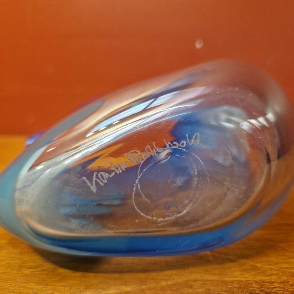1990's Uk Studio Art Glass Vase By Karlin Rushbrooke photo vinterior