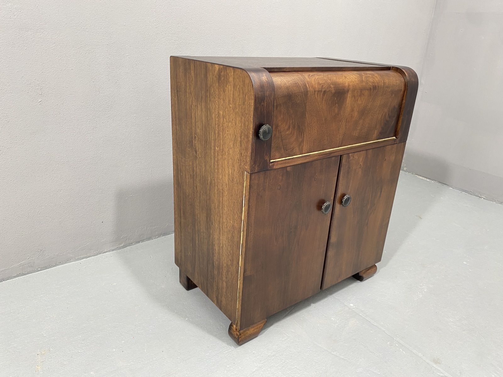 Fully Renovated Mid Century Cabinet With Build In Turntable, Germany, 1950´S photo Furniture