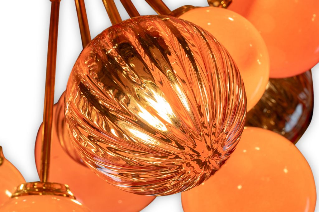 Large Sputnik Style Chandelier In Murano Glass. Contemporary Work. Ls57993856t photo for sale