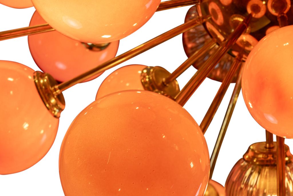 Large Sputnik Style Chandelier In Murano Glass. Contemporary Work. Ls57993856t photo Lighting