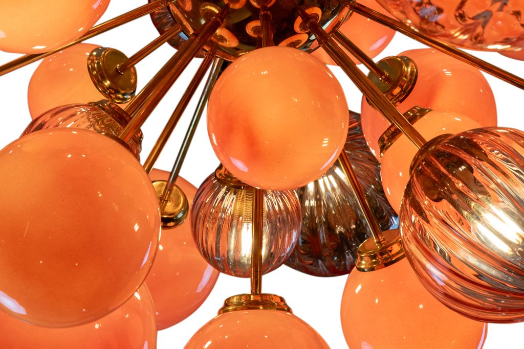 Large Sputnik Style Chandelier In Murano Glass. Contemporary Work. Ls57993856t photo 9500.0