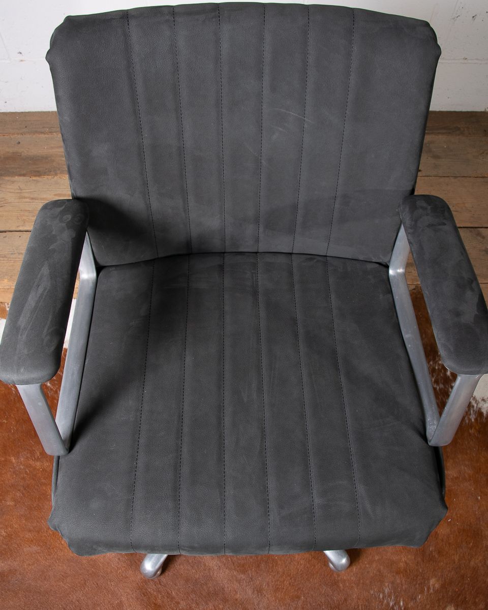 Vintage Leather Osvaldo Borsani Office Desk Chair 1970s photo furniture