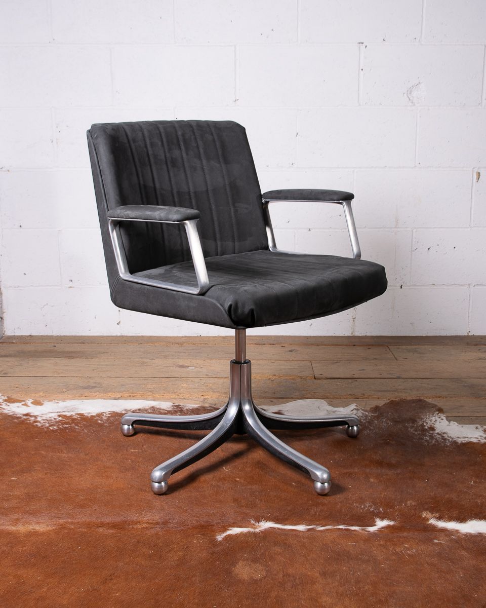 photo for sale Vintage Leather Osvaldo Borsani Office Desk Chair 1970s