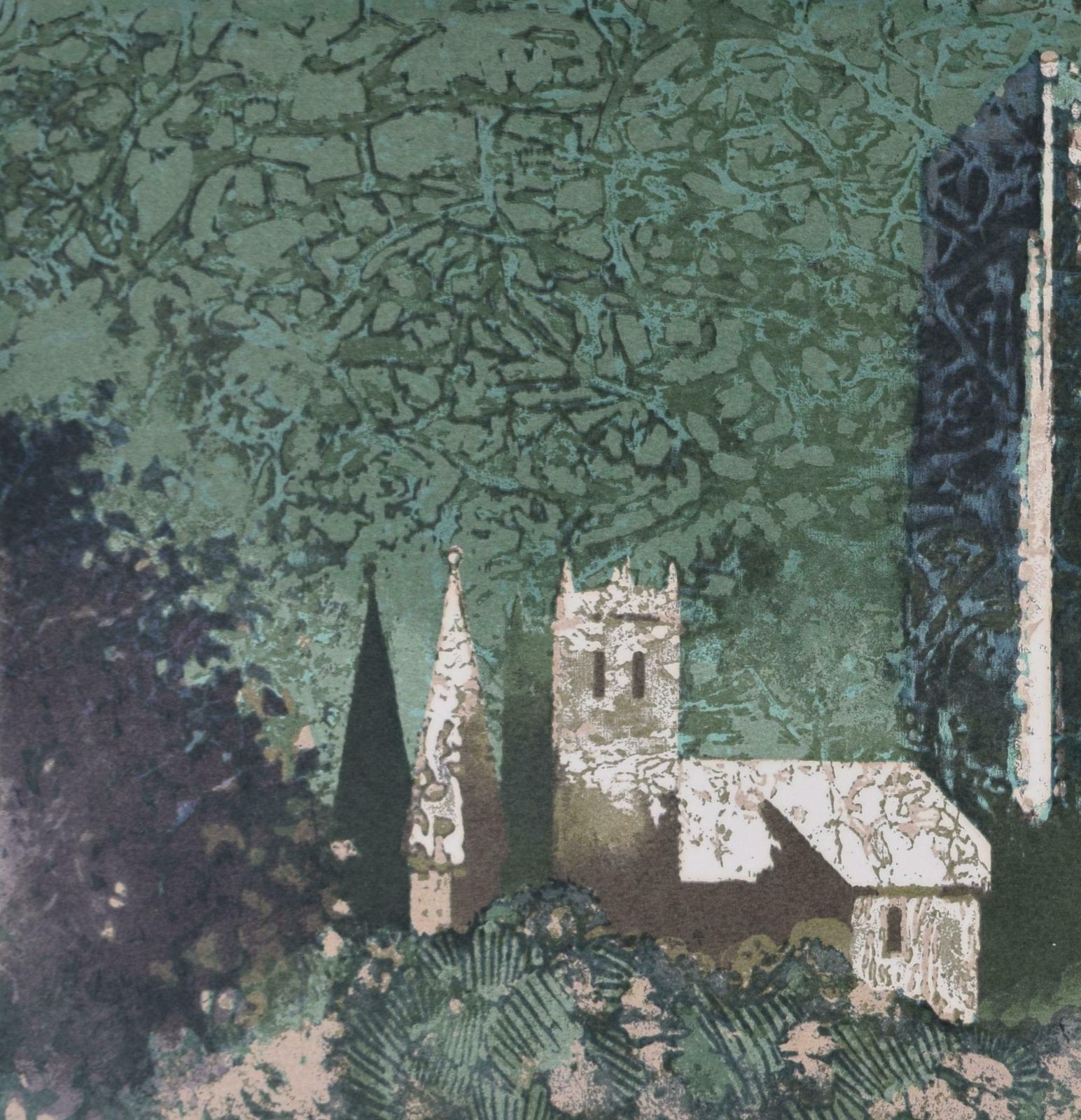 Norman Wade Durham Cathedral Silkscreen Print By Norman Wade 1972 photo furniture