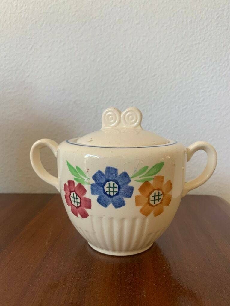 photo furniture Vintage Coffee Or Tea Set | K & G | Luneville | France | Agnés | Keller And Guérin | Rare | Fifties | Hand Painted | Ceramic