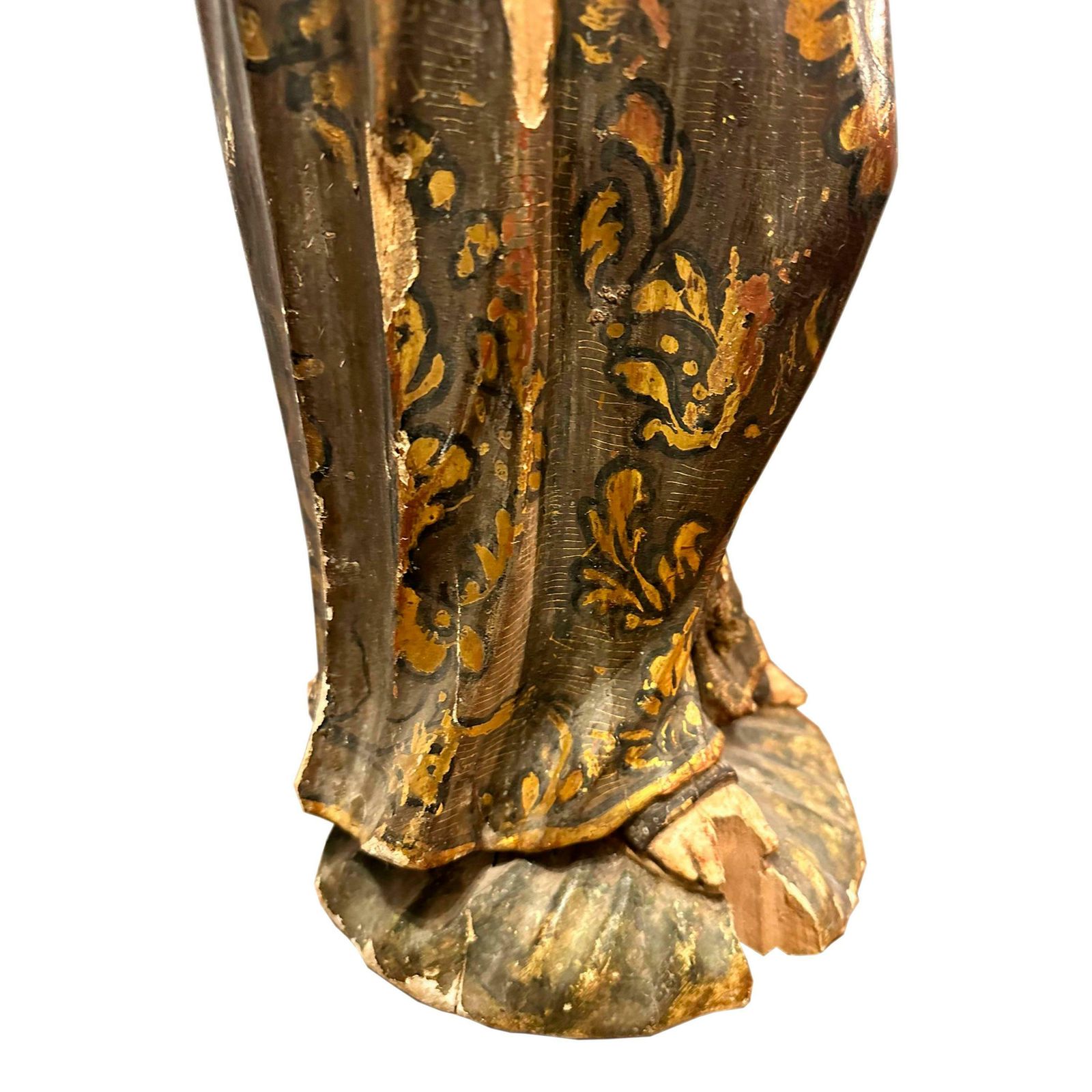 photo furniture Hand Carved "Saint Francis" Wooden Sculpture, Spain, 17th Century.