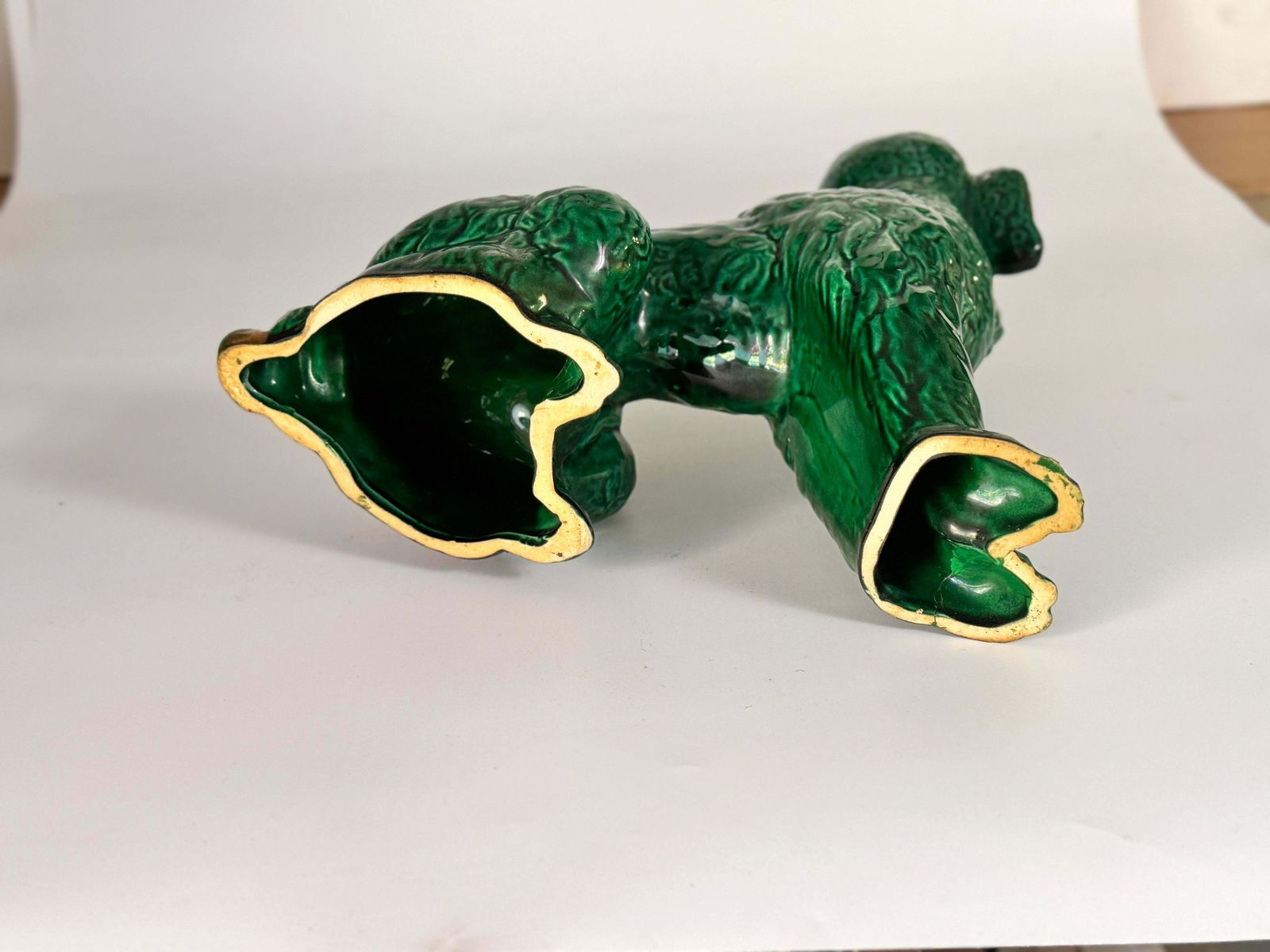 Sculpture Of  Poodle Dog Ceramic  From The 1970s With Hand Painted Details photo vinterior