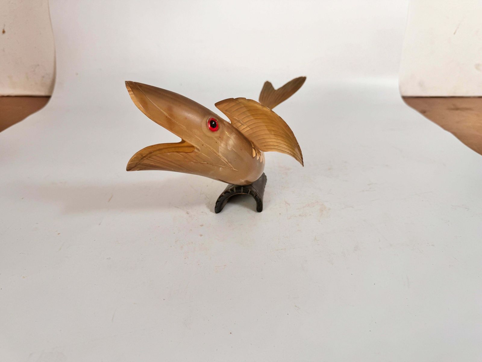 Horn Sculpture Representing A Fish Mid Century  France 20th Century photo vinterior
