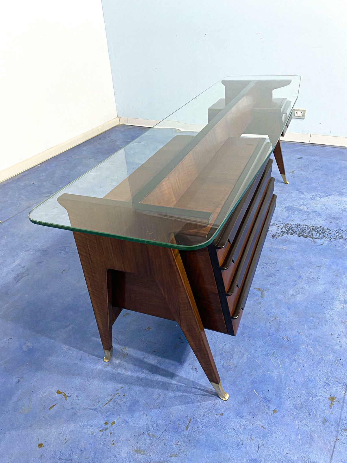 photo vintage Italian Midcentury Sideboard Console Dresser Designed By Vittorio Dassi, 1950s