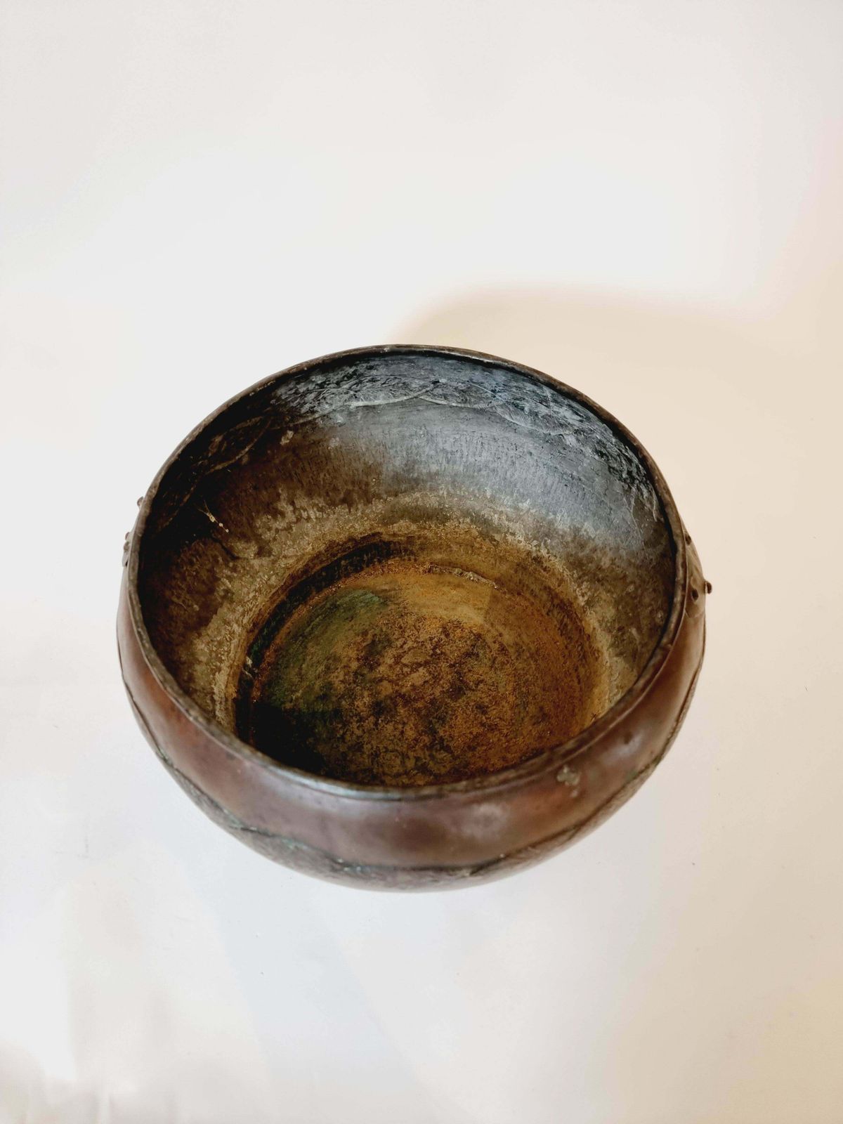 Jugend Copper Planter With Beautiful Decor, Swedish Early 1900s photo 549.0
