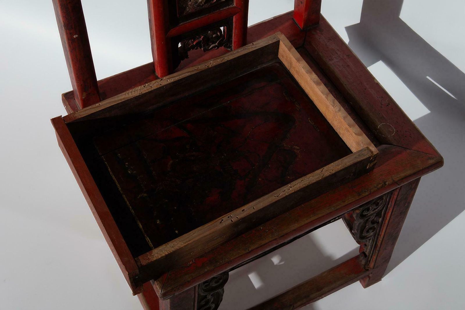 photo furniture Traditional Qing Style Chair With Hidden Drawer
