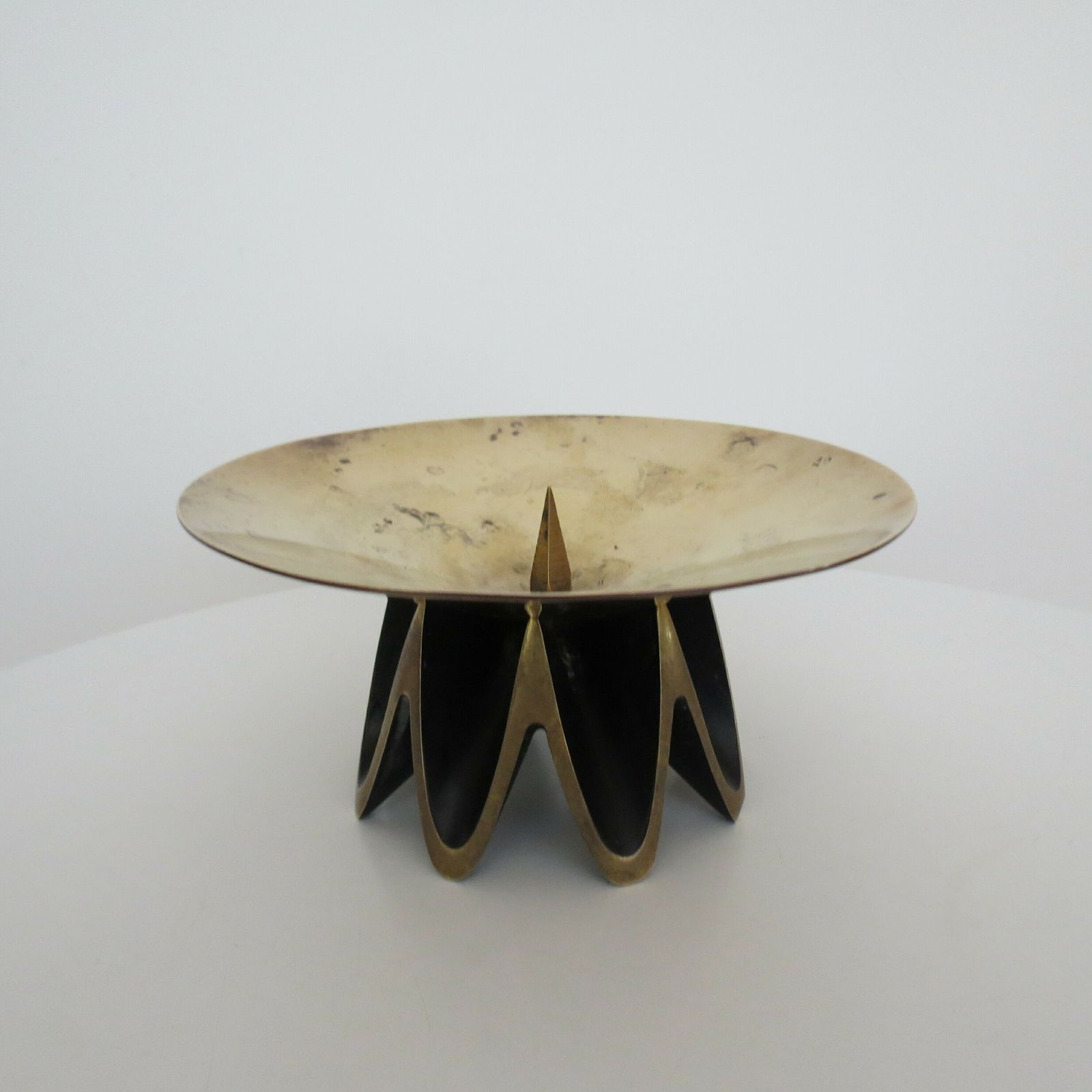 1960s Walter Bosse And Herta Baller Candle Holder Brass And Cast Vienna Austria photo vintage