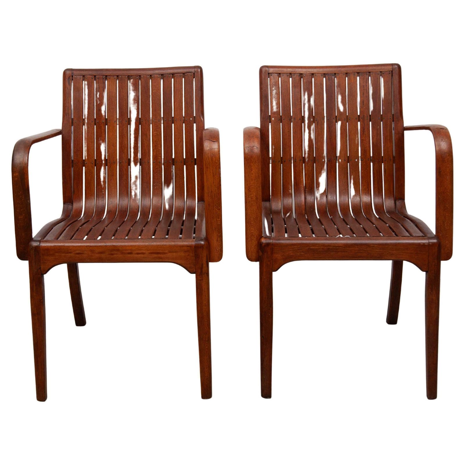 Slatted Arm Chair Art Nouveau Designed By Thonet photo furniture