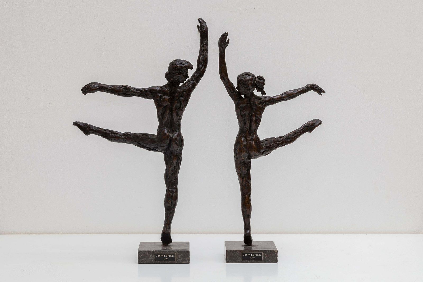 Bronze Dancers Couple 1970s Belgium Artist V D Brande photo Art