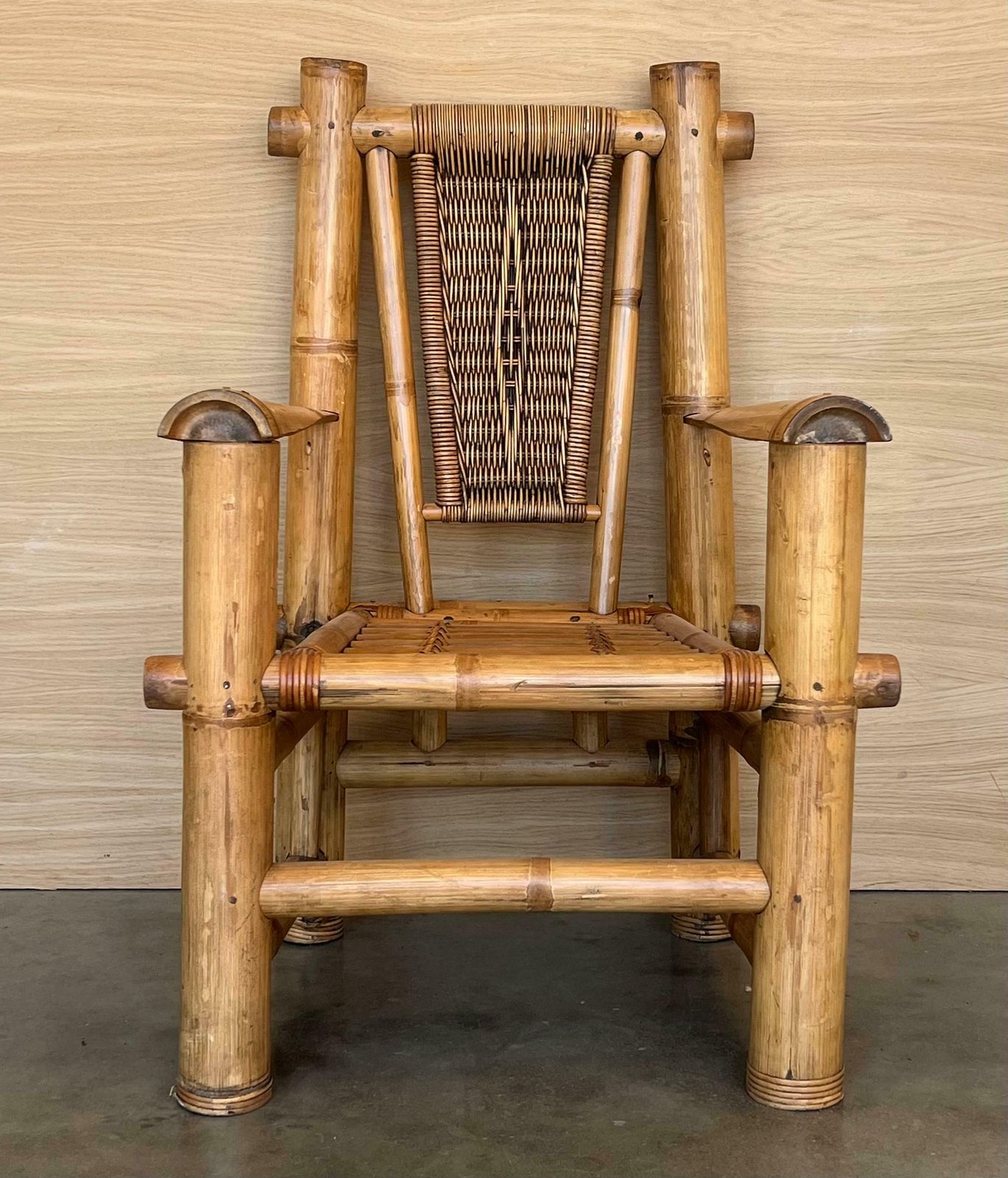 Budji Layug Style Majestic Jumbo Bamboo Pagoda Lounge Chairs photo 3542.0