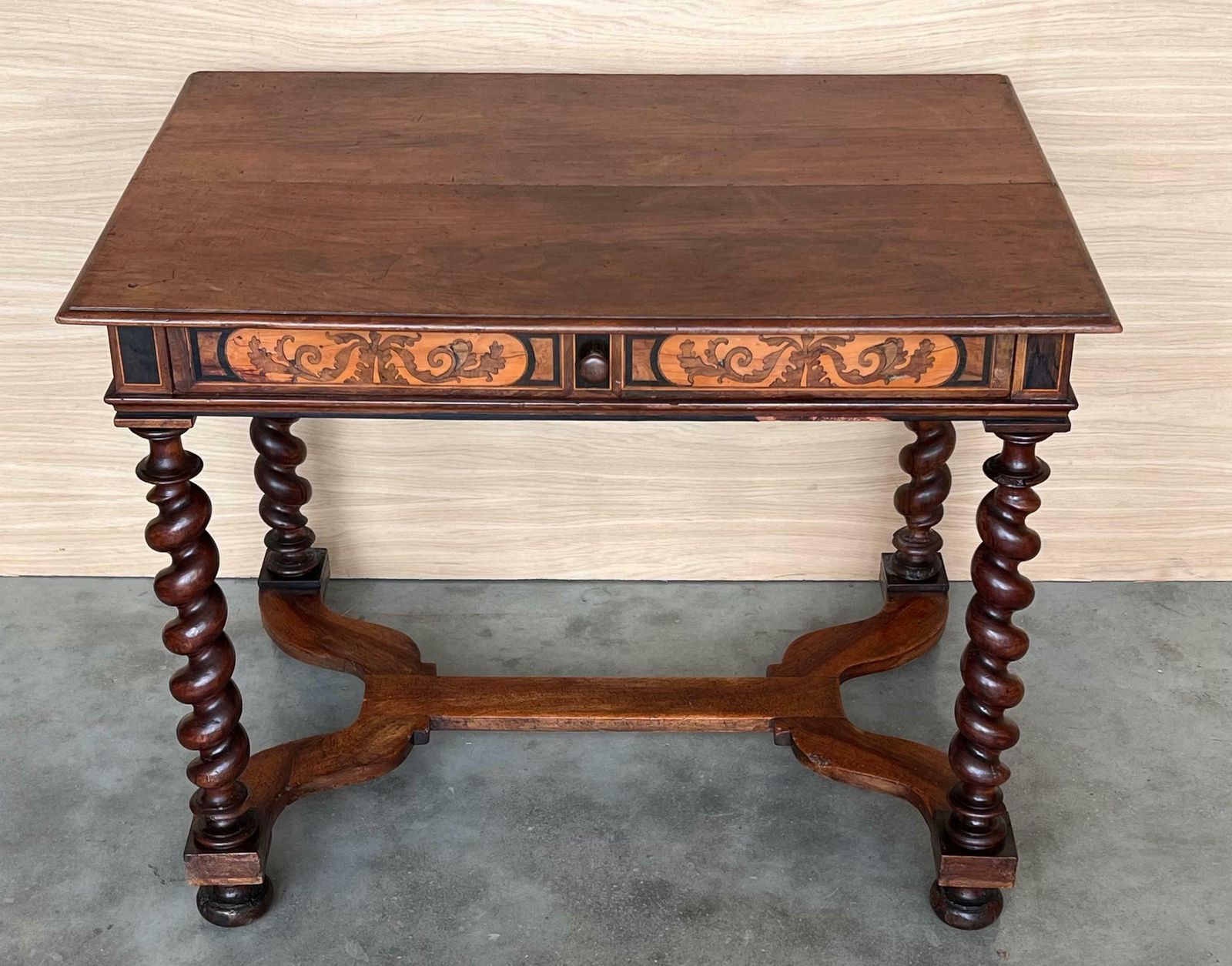 English Charles II Olivewood Oyster Veneer Side Table, Circa 1780 photo Furniture