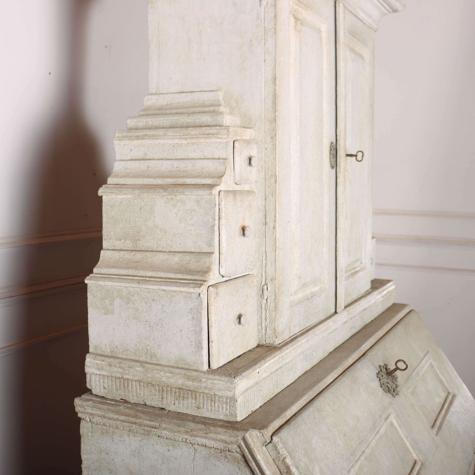 photo furniture Danish Painted Bureau Bookcase
