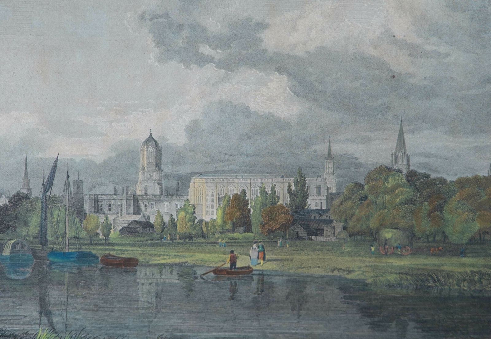 Joseph John Skelton (1783 1871)   Engraving, Christ Church From The Meadows photo furniture
