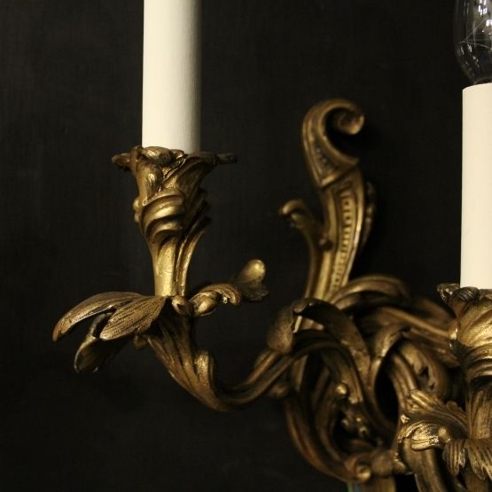 French Gilded Bronze Antique Wall Sconces photo furniture