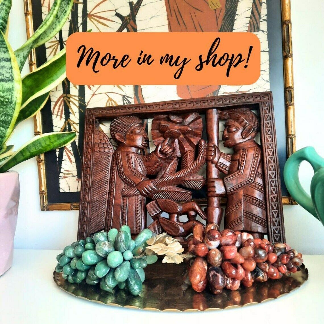 Mid Century African Yoruba Tribe Hand Carved Wood African Panel Signed Odekunle Oyo, Nigerian Yoruba Tribal Wall Art photo furniture